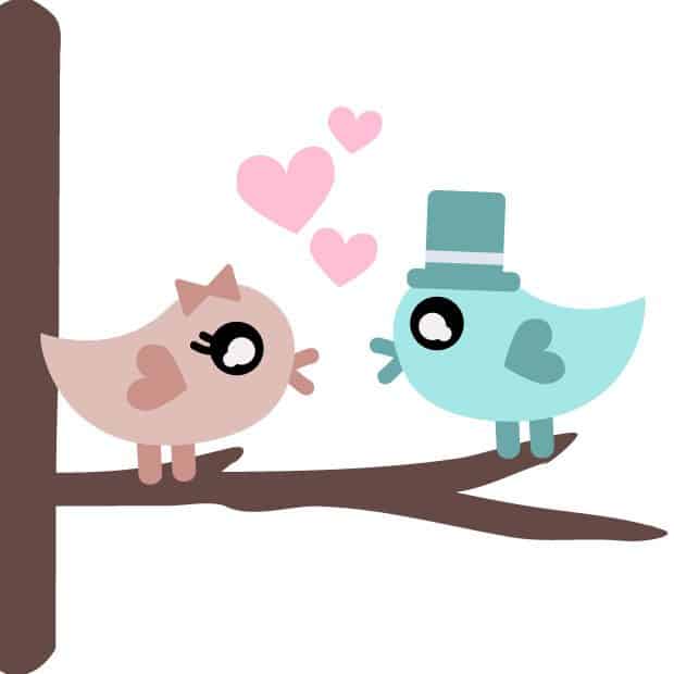 Free Love Birds Svg Cutting File For Silhouette And Eclips