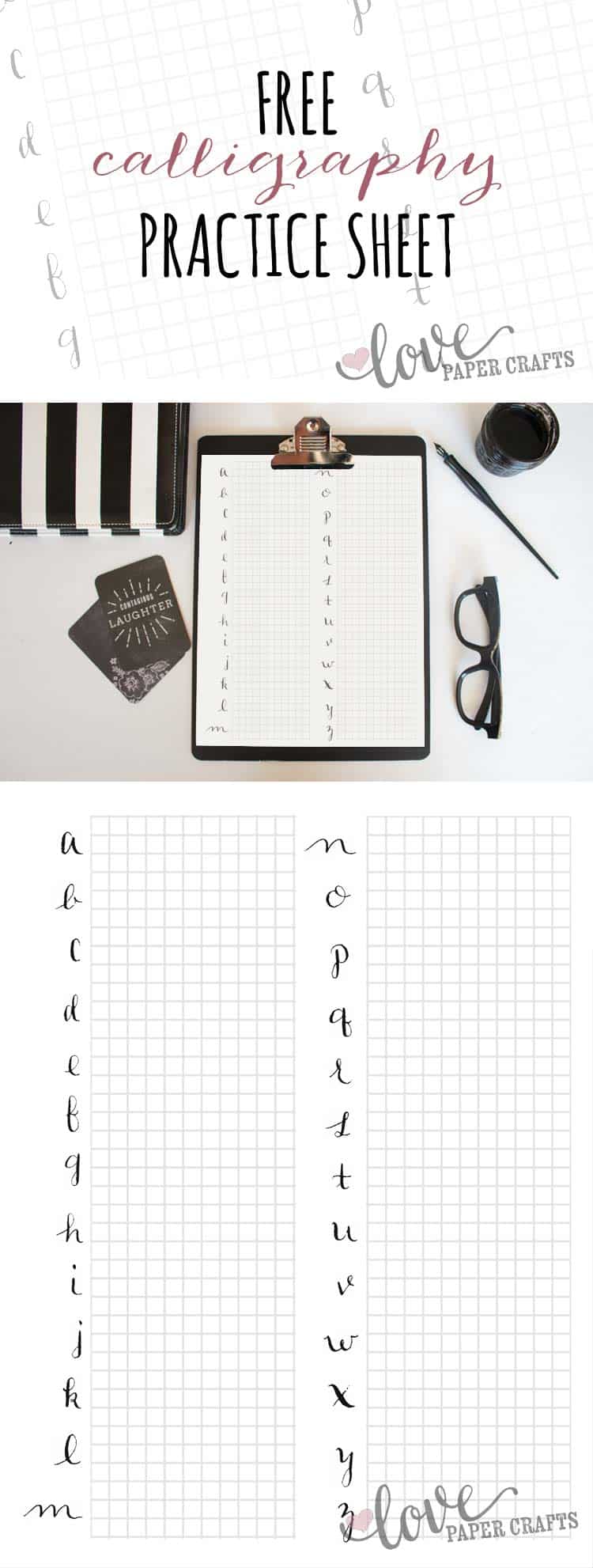 Free Printable Calligraphy Alphabet Practice Sheets