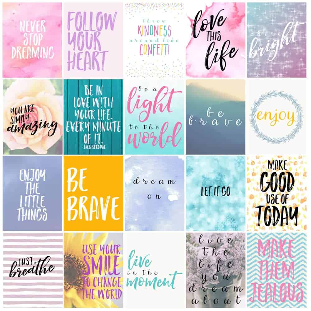 Free Motivational Printable Planner Stickers - Love Paper Crafts
