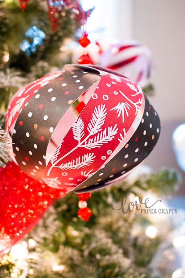 Download Paper Christmas Tree Ornament Diy With Template And Cut File Love Paper Crafts