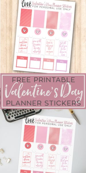Valentine's Day Planner Stickers - Love Paper Crafts
